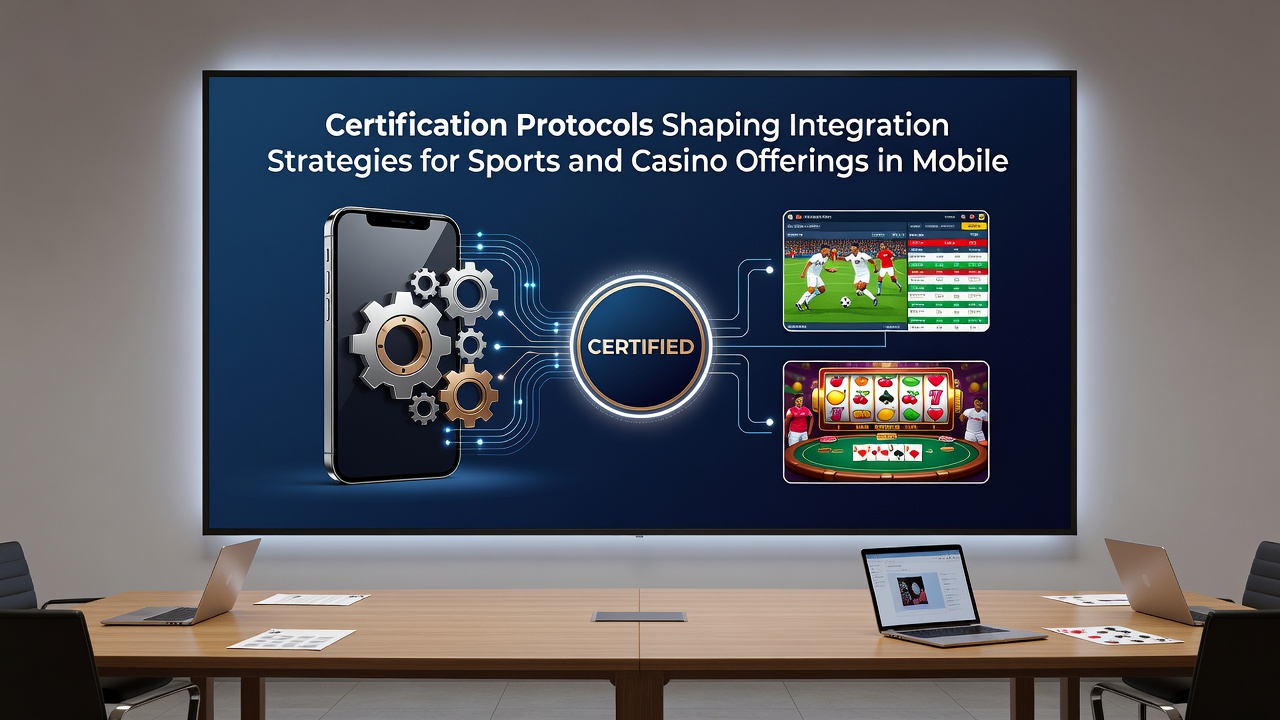 Mobiele interface met geïntegreerde sport- en casinofuncties onder certificeringsprotocollen
