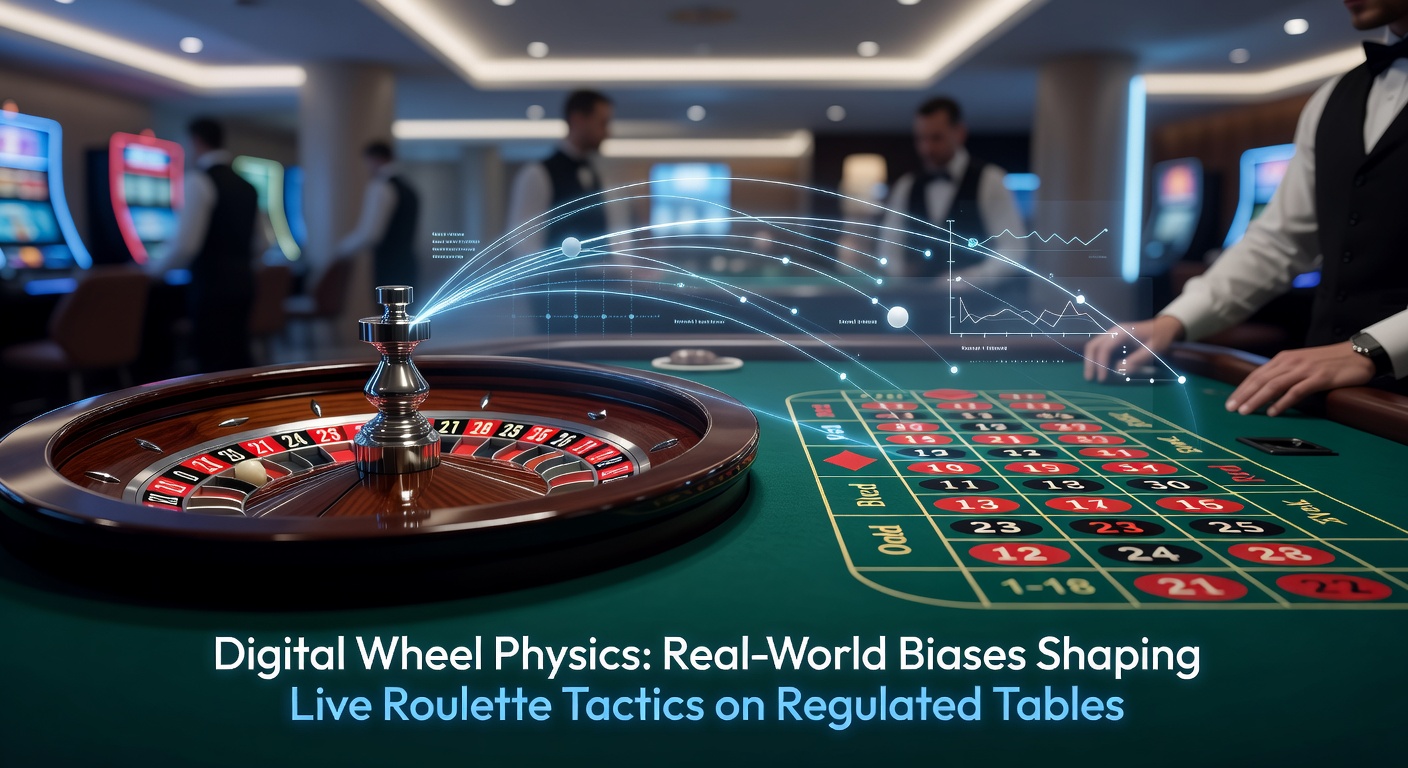 Grafiek met bias-patronen op een digitaal geanalyseerd roulettewiel, highlightend dominante sectoren in live dealer streams