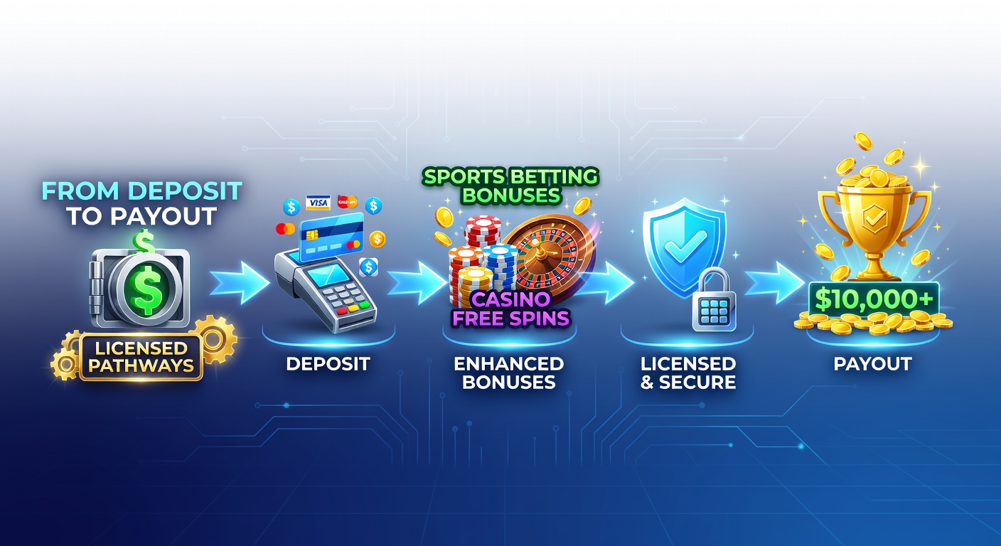 Illustratie van een speler die free spins activeert op een slotmachine, gevolgd door een uitbetalingsscherm in een sportweddenschap app