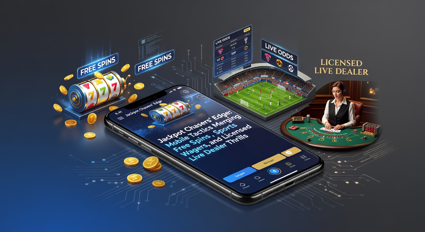 Mobiele speler jaagt op jackpots met gratis spins en live dealer actie op smartphone-scherm