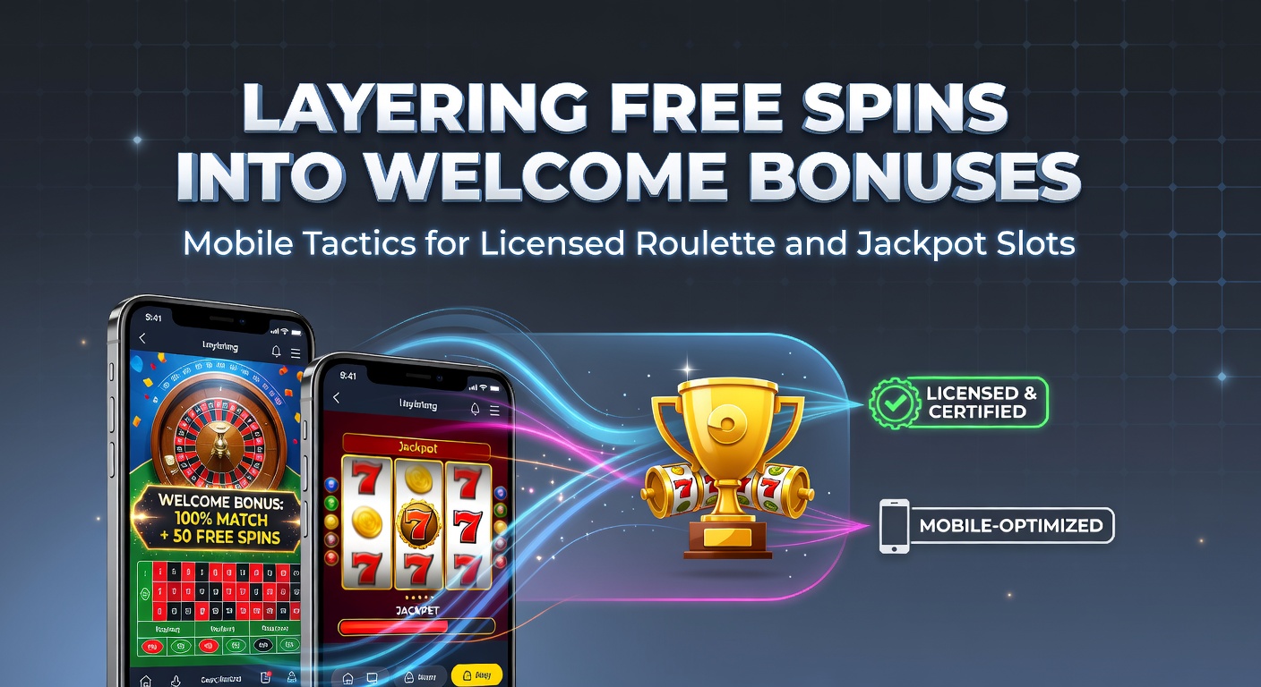 Mobiele interface van een gelicenseerd casino met gratis spins op jackpot slots en roulette tafels