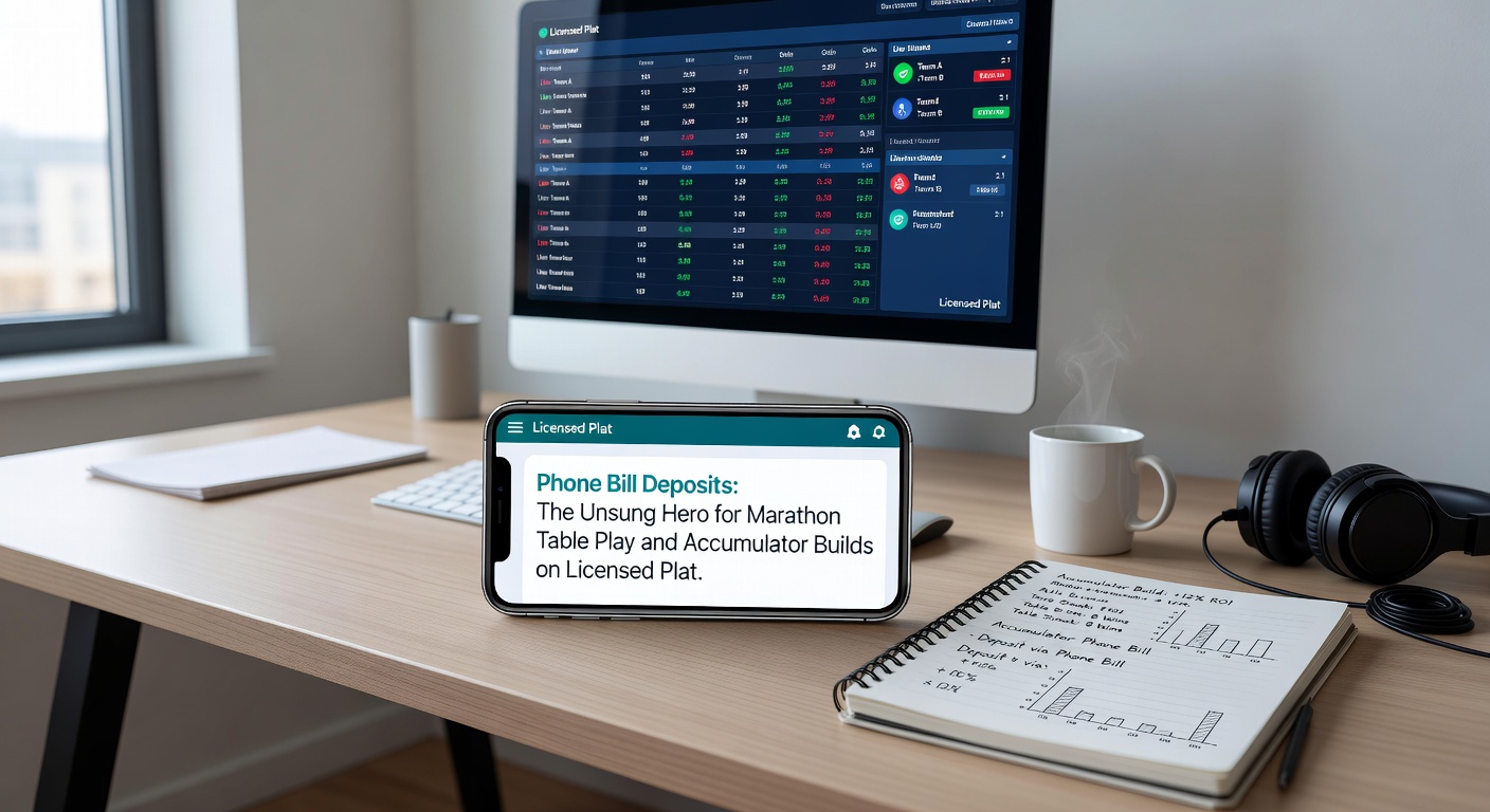 Tafelspelinterface op mobiel met telefoonstortingsknop en lopende accumulator in sportweddenschappen