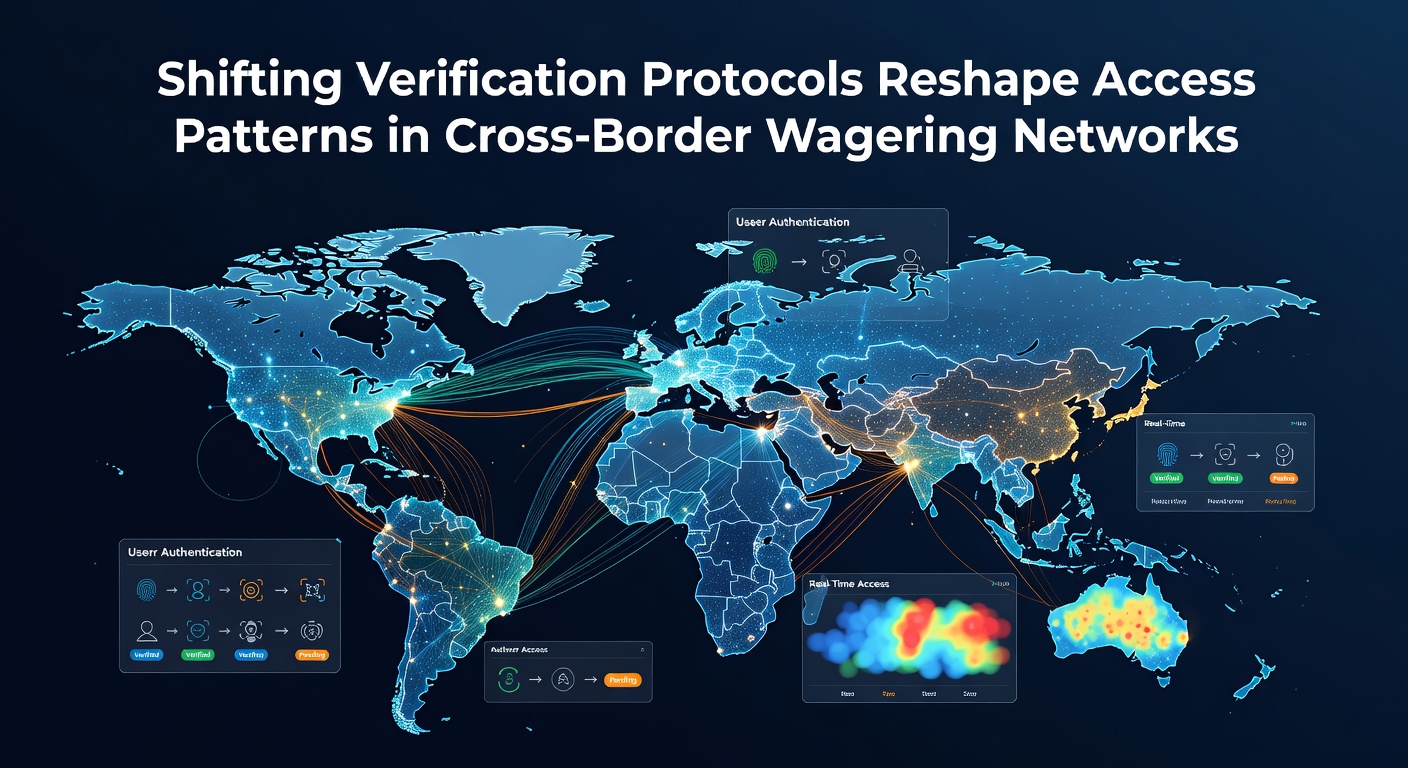Illustratie van toegangspatronen en verificatiestromen in internationale weddenschapsnetwerken