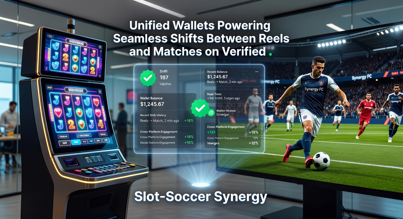 Close-up van een unified wallet dashboard op een smartphone, met slots reels en live soccer odds side-by-side, real-time saldo-updates zichtbaar