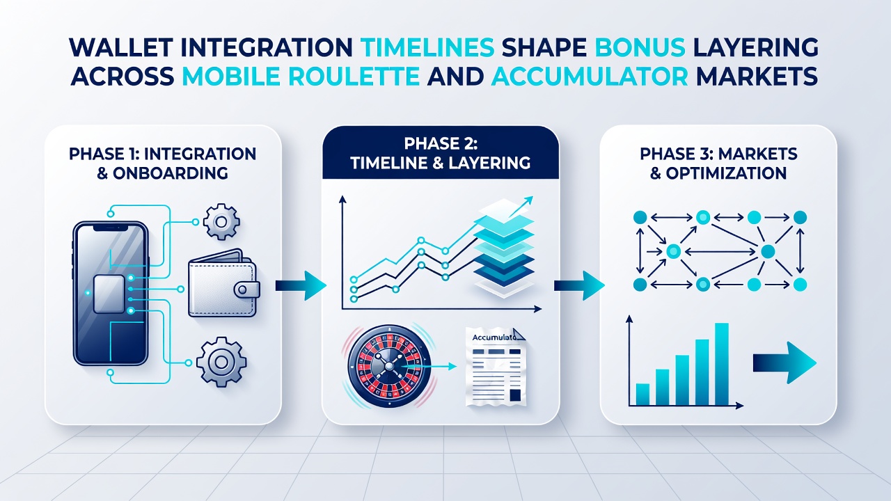 Grafiek die integratietermijnen van portemonnees vergelijkt met bonusaccumulatie in mobiele markten
